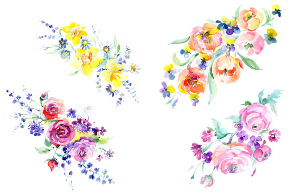 Bouquet Freshness Watercolor Illustrations Review