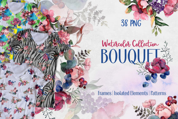 Bouquet Taste of Summer Watercolor Illustrations