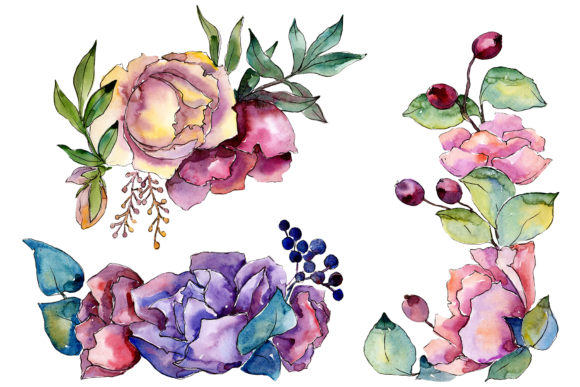 Bouquet Tender Dreams Watercolor Illustrations