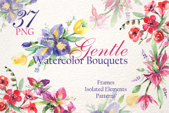 Gentle Bouquets Watercolor Illustrations
