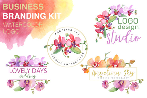 Logo with Beautiful Orchids Watercolor Review