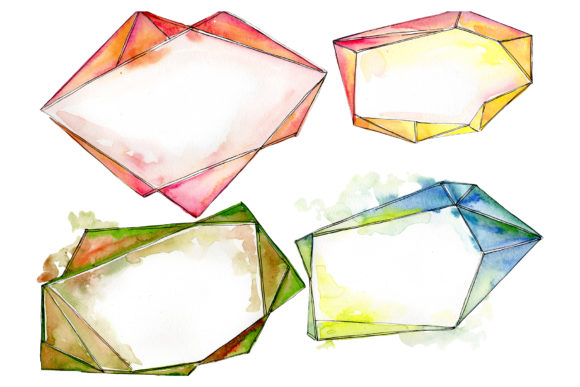 Tourmaline Crystals Watercolor Illustrations
