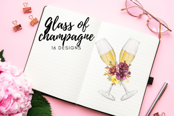 Watercolor Glasses of Champagne Set Review